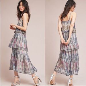 Anthropologie Josie Tiered Maxi dress NWOT 12